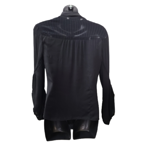 DVF CHALE BLACK SILK TOP - Picture 3 of 7